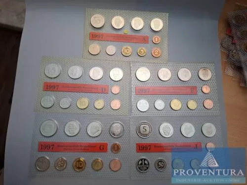 FRG coin set 1997 ADFGJ st 64.40 DM