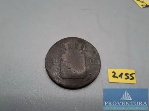 Circulating coin Netherlands 1 cent 1822 KM47