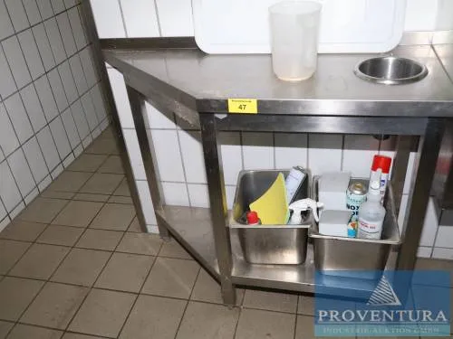 Stainless steel work table approx. 100x40 cm