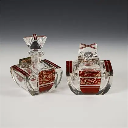 Dóza a flakon Art deco. Karl Palda (připsáno)
