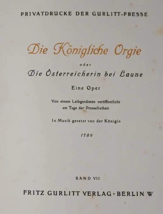 Königliche Orgie, Die, – oder Die Österreicherin bei Laune