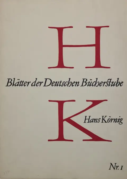 Körnig,H. – Blätter der Deutschen Bücherstube