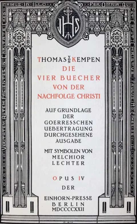 Thomas von Kempen. – De vier boeken van de navolging van Christus