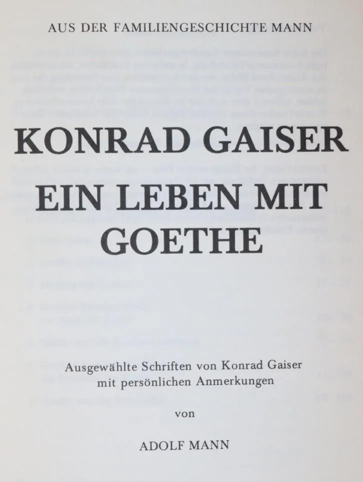Mann,A. – Aus der Familiengeschichte Mann