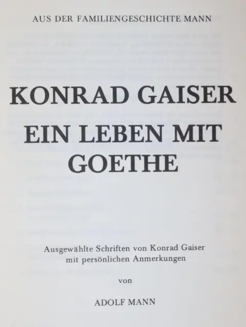 Mann,A. – Aus der Familiengeschichte Mann