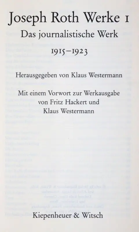 Roth,J. – Œuvres