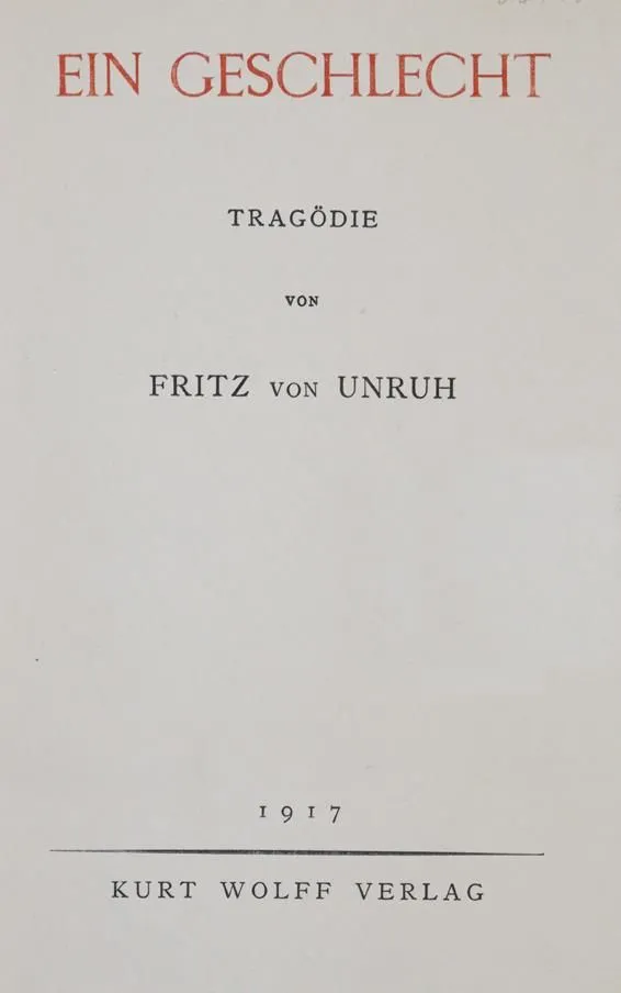 Unruh,F.v. – Ein Geschlecht