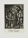 Rouault, Georges, 1871 - 1958 Paris – 2 art prints after etchings on 1 sheet, each 18.5 x 14.5 cm, motifs from "Miserere", at Aulard, Paris 1952, P, Lit.:…