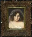 Harlamoff, Alexis, 1840 - 1925 – Pastel, 22 x 17 cm, "Bildnis eines Mädchens", signé en bas à droite, R, réf. : Müller-Singer, Busse, Artprice