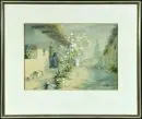 Lazetzky, né en 1924 – Aquarelle, 26 x 37 cm, "Gehöft", signée en bas à droite, R, Lit. : Artprice ;