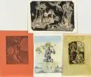 Litvinov, Oleksiy, 1934 - 2015 – 3 dessins, 23 x 17 cm à 18 x 26 cm, "Personenmotive", chacun signé, daté 1989/90, plus une gravure d'un…