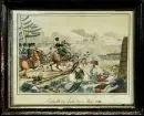 Peintre militaire du 19e s. – Aquarelle, 16 x 22 cm, titrée "Bataille de Laon ...", brunie, déchirure, R;