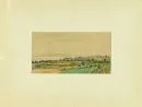 Monogrammiste du 20e s. – Aquarelle, 11 x 22 cm, "Paysage", monogramme illisible en bas à droite, brunie, tachée;