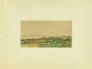 Monogrammiste du 20e s. – Aquarelle, 11 x 22 cm, "Paysage", monogramme illisible en bas à droite, brunie, tachée;