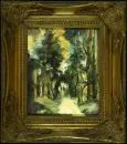 Monogrammist des 20. Jh. – Aquarell, 28 x 23 cm, "Parklandschaft", u.r. mongr., rücks. bez. "Joseph Damberger", R;