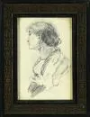 Portrétista 19./20. stol. – Kresba tužkou, 13 x 8 cm, "Profil ženy", na rubu označeno "Carla Pohle", R;
