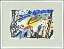 Neznámý umělec 20. stol. – Akvarel, 16,5 x 24 cm, "Bez názvu", nečitelný monogram a popis dole, R;