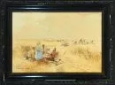 Wallburg, Egon, 1911 - 2004 – Aquarelle, 46 x 66 cm, "Scène de moisson", sign. en bas à gauche, daté (1)939, brunie, tachée, R, réf. : Artprice