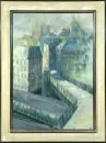 Anderegg, Albert, 1922 - 1999 – Öl/Rupfen, 100 x 71 cm, rücks. betit. "Vers St. Lazare, Paris", rücks. sign., Ortsbez. "Neuhausen", recto undeutl.…