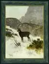 Berger, Georg, 1862 - 1942 – Huile/toile, 56 x 41 cm, "Chamois en haute montagne", signé en bas à gauche, petite partie doublée, réf. : Vollmer, Artprice ;