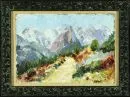 Exter, Künstler des 20. Jh. – Öl/Krt, 21 x 29,5 cm, "Gebirgslandschaft", u.r. sign.;