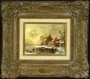 Graß, Hans, 1935 Königsberg - 2014 – Olie/multiplex, 15 x 20 cm, "Winterpret", gesigneerd rechtsonder, lit.: im Hause, Artprice