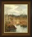 Hansung, H., 1924 Iburg – Olieverf/doek, 60 x 50 cm, "Fazanten in het veen", gesigneerd rechtsonder