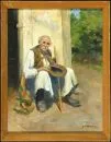 Horváth, Andor G., 1876 Budapest - 1966 – Oil/cardboard, 44 x 33 cm, "Ungarischer Bauer", signed lower right, ref.: Saur, Artprice;
