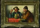 Horváth, Andor G., 1876 Budapest - 1966 – Oil/canvas, 25 x 39 cm, "Im Wirtshaus", signed lower right, ref.: Saur, Artprice;