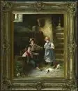 Ilg, Fritz, actif vers 1850 – Huile/toile, 53 x 43 cm, "Des einen Leid ist des anderen Freud", signé en bas à droite, réf. : Artprice;
