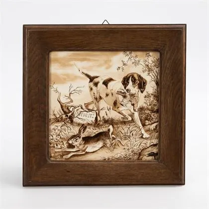 Decoratieve plaat met jachtmotief