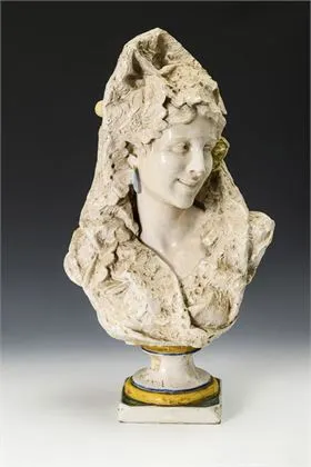 Groot majolica vrouwenbuste "Manola"