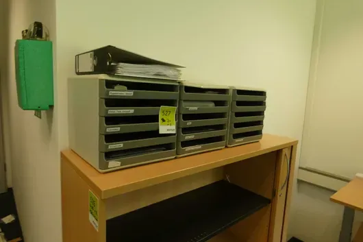 3x Schubladenbox, ohne Inhalt