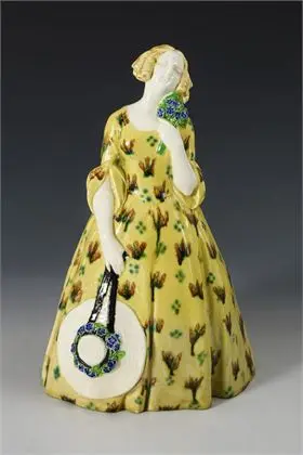Jugendstil seizoenenfiguur "Lente". Vereinigte Wiener und Gmundner Keramik