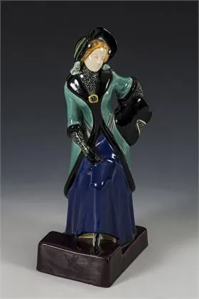 Jugendstil dame. Wiener Kunstkeramische Werkstätte Busch & Ludescher