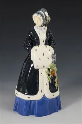 Jugendstil seizoensfiguur "Winter". Waarschijnlijk Wiener Kunstkeramische Werkstätte Busch & Ludescher
