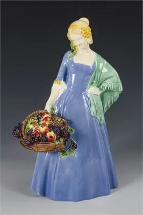 Jugendstil seizoenenfiguur "Herfst". Wiener Kunstkeramische Werkstätte Busch & Ludescher