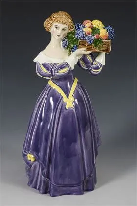 Jugendstil seizoenenfiguur "Herfst". Weense manufactuur Friedrich Goldscheider