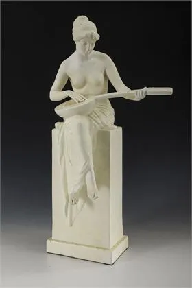 Erato met luit. Weense manufactuur Friedrich Goldscheider