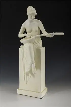 Erato met luit. Weense manufactuur Friedrich Goldscheider