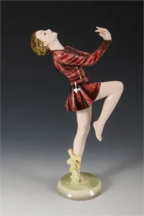 Figuur "Dreiklang". Weense manufactuur Friedrich Goldscheider