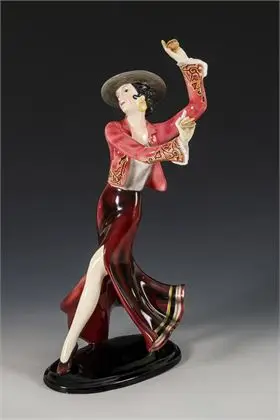 Figuur "Spaanse dans". Weense manufactuur Friedrich Goldscheider