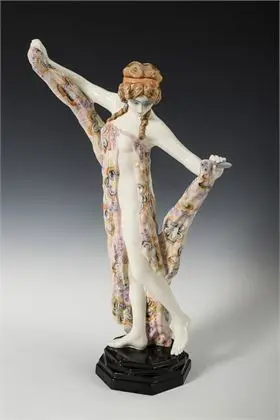 Figuur "Muze van de dans". Weense manufactuur Friedrich Goldscheider