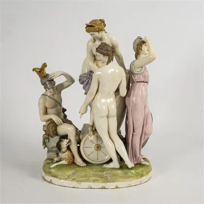 Mytologická skupina figur. Ernst Wahliss, Vídeň