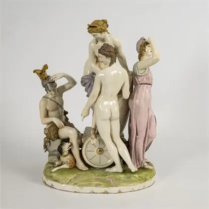 Mythologische figurengroep. Ernst Wahliss, Wenen