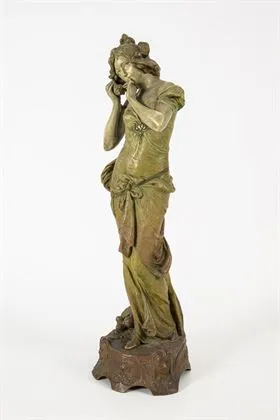 Jugendstil-figuur: Nimf. Ernst Wahliss, Wien