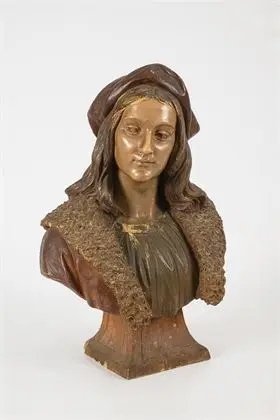 Buste van een heer. Weense manufactuur Friedrich Goldscheider