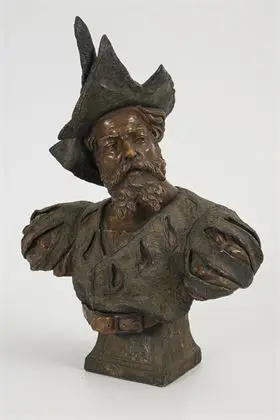Buste "Landsknecht". Wiener Manufaktur Friedrich Goldscheider