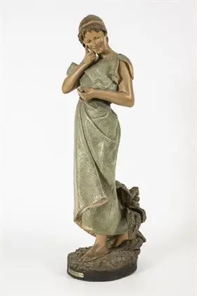 Figuur "Ist es wahr?". Wiener Manufaktur Friedrich Goldscheider