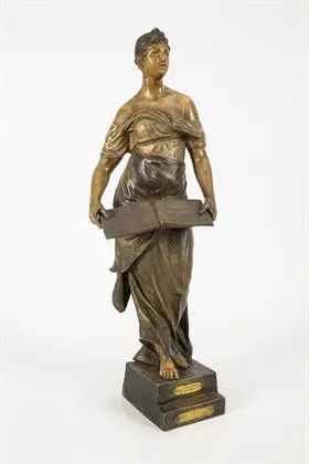 Figuur "La Chanson". Weense manufactuur Friedrich Goldscheider